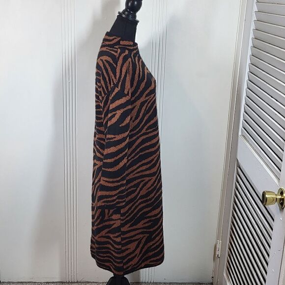 Ann Taylor Black & Brown Wool Blend Dress - Picture 4 of 10